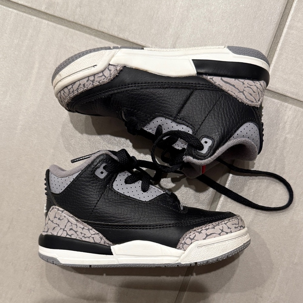 Nike Air Jordan 3 black cement toddler size 8c